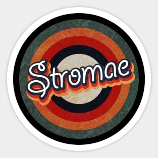 Retro Color Typography Faded StyleStromae Sticker